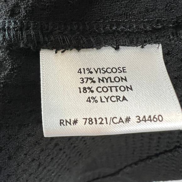 EILEEN FISHER Black Dottie Luck Cotton Open Front Cardigan Blazer Sweater S M? - Picture 6 of 7